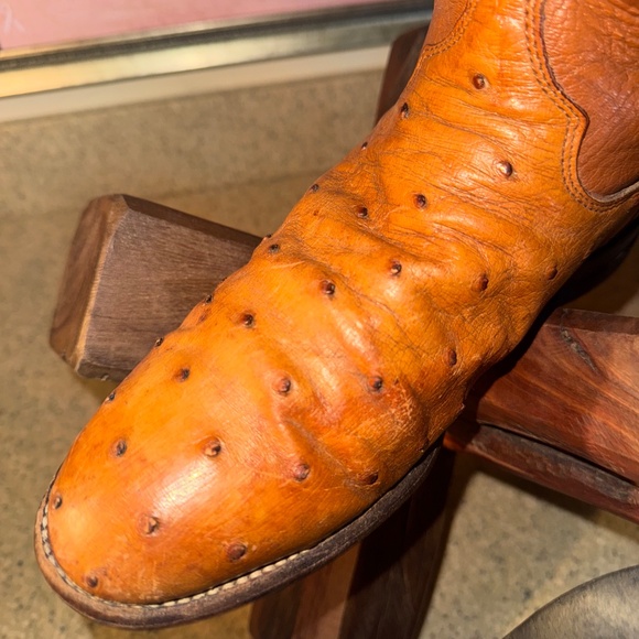 Justin Boots Women’s Full Quill Ostrich Western Cowboy Boots 7 EUC - Picture 3 of 8